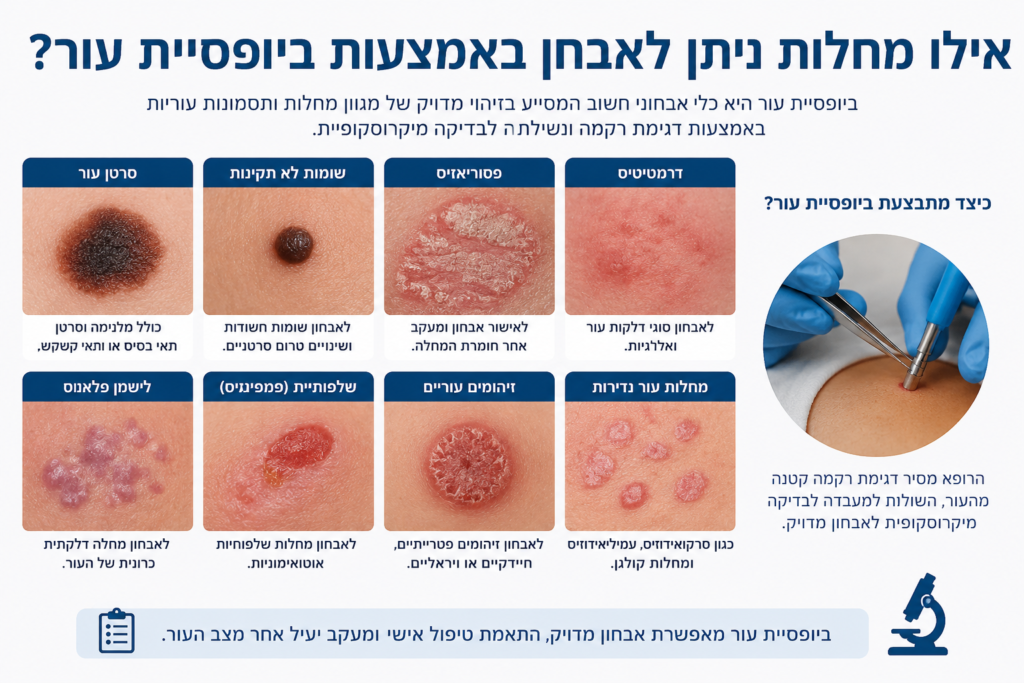 מחלות קשורות לביופסייה של עור